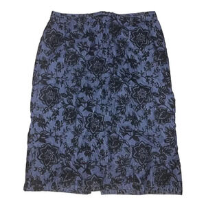 Vintage y2k fairycore flocked velvet denim skirt